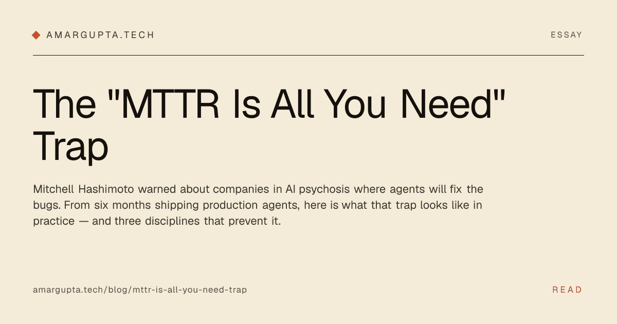 The "MTTR Is All You Need" Trap