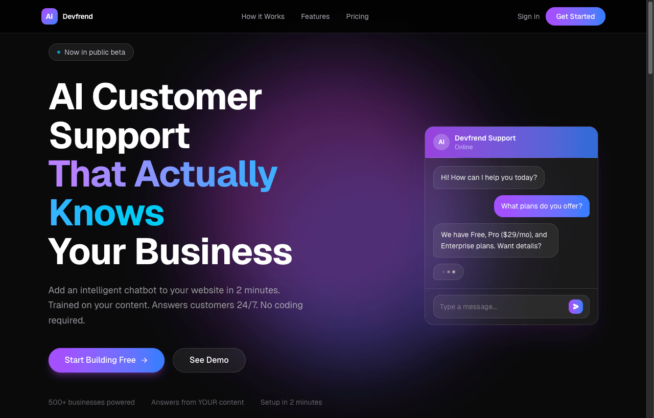 AI Chatbot Widget